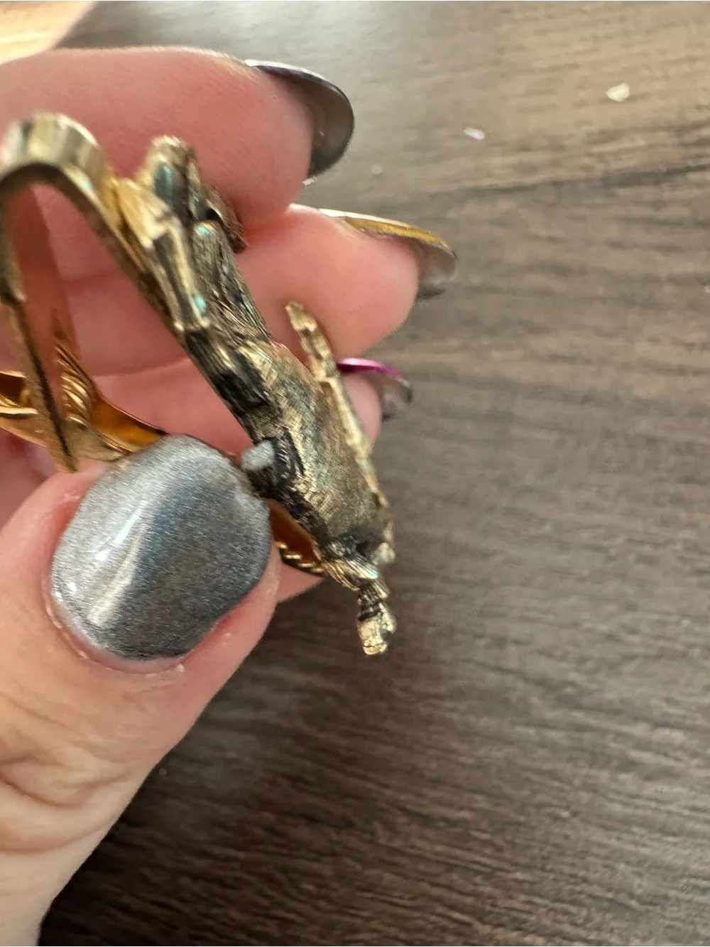 Vintage Gold Crab Hair Clip - Women's Hair Accessory / Pin, Costume